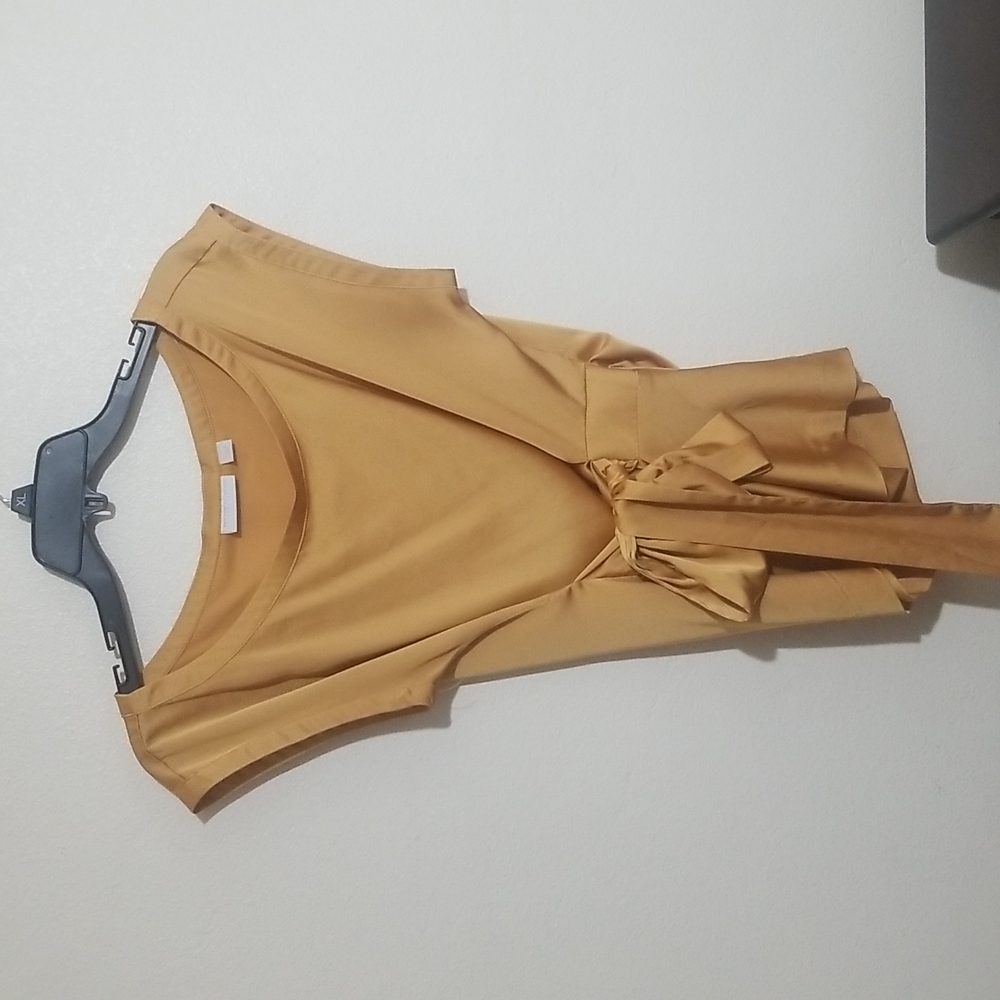 Gold dress shirt